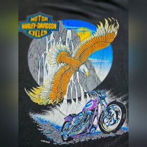 VINTAGE 1993 Harley Davidson Tshirt size XL Eagle